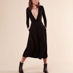 REFORMATION Reyes Dress - Long Sleeve With Pockets Size S